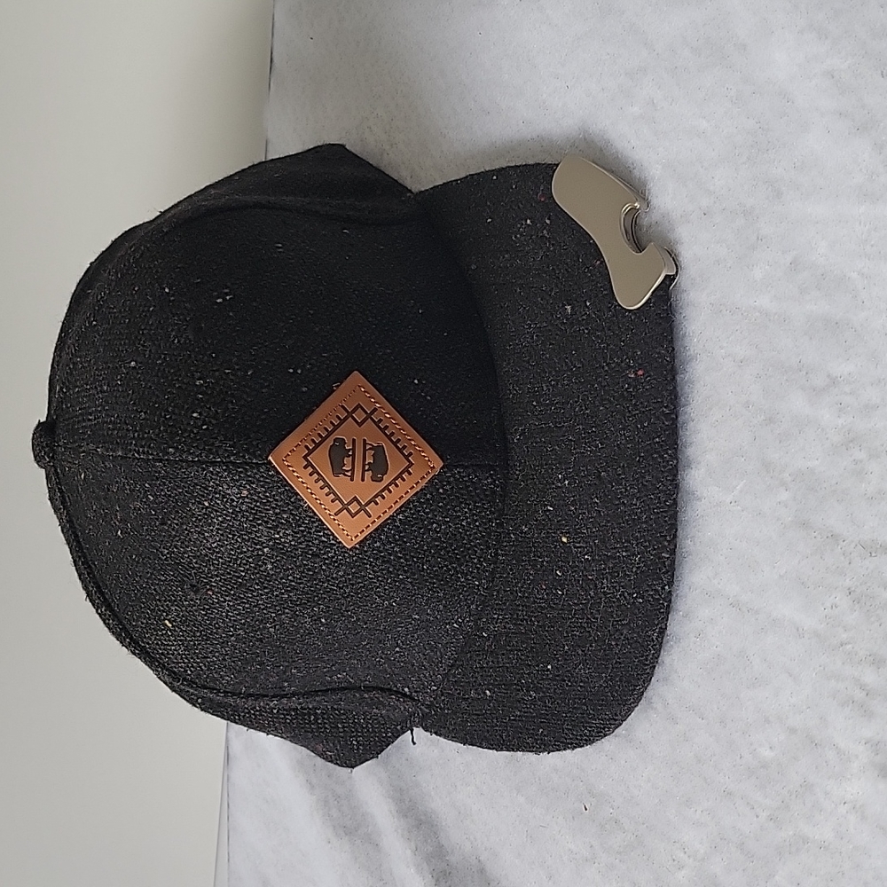 NewFoster & Drye Buffalo Tweed Color Black men's bottle opener snapback Hat - Picture 5 of 6